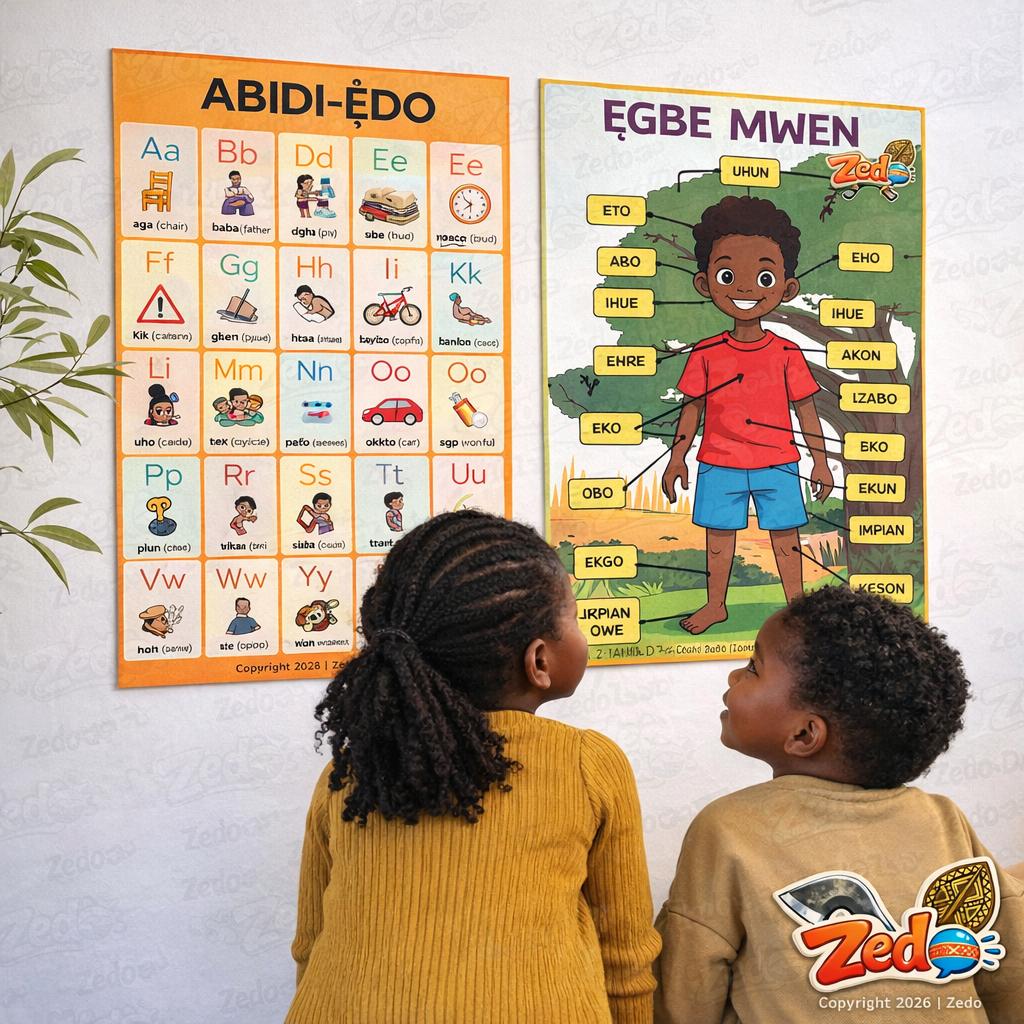 Alphabets Educational Poster in Edo